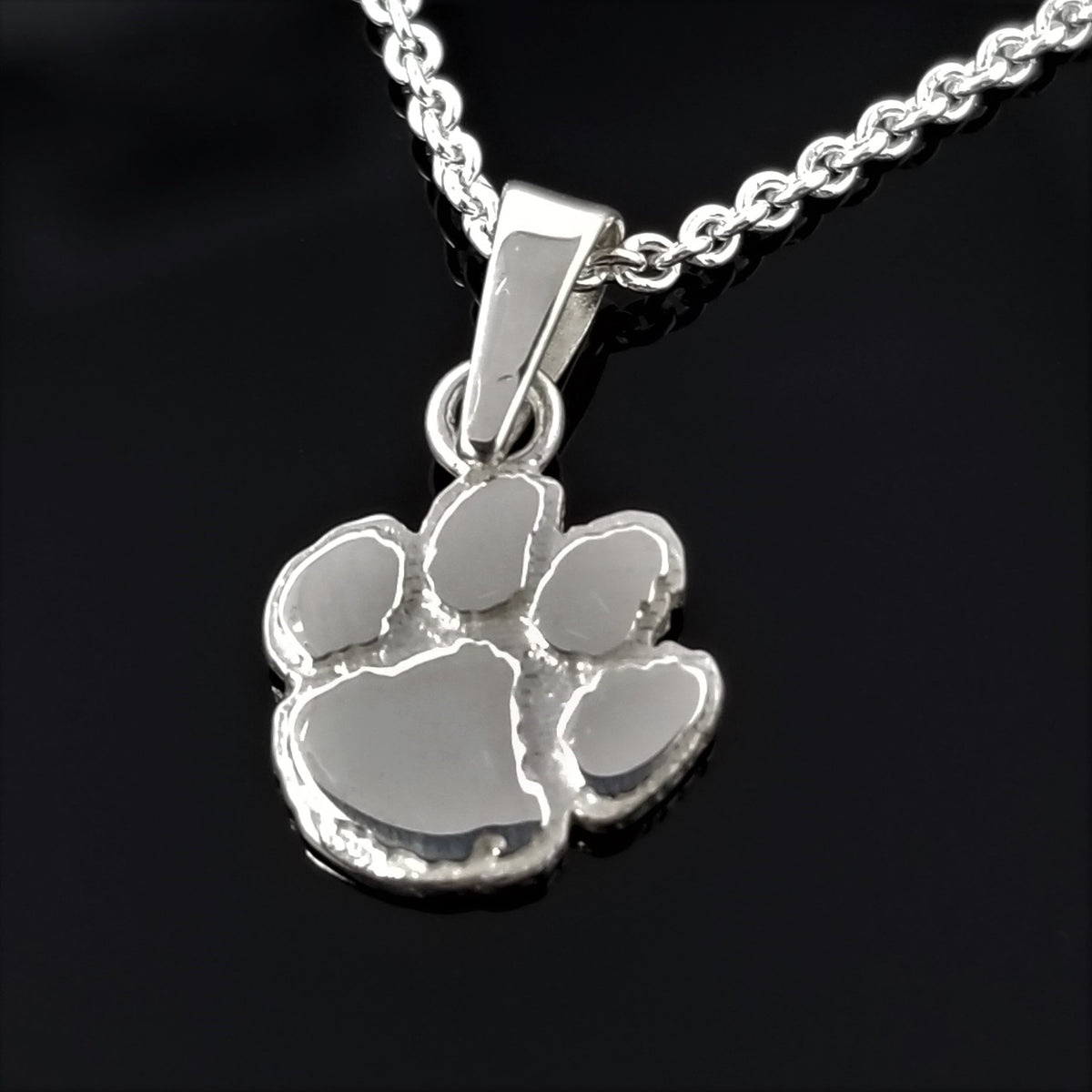 Clemson Tiger Paw Sterling Silver Pendant Necklace All In Tigers
